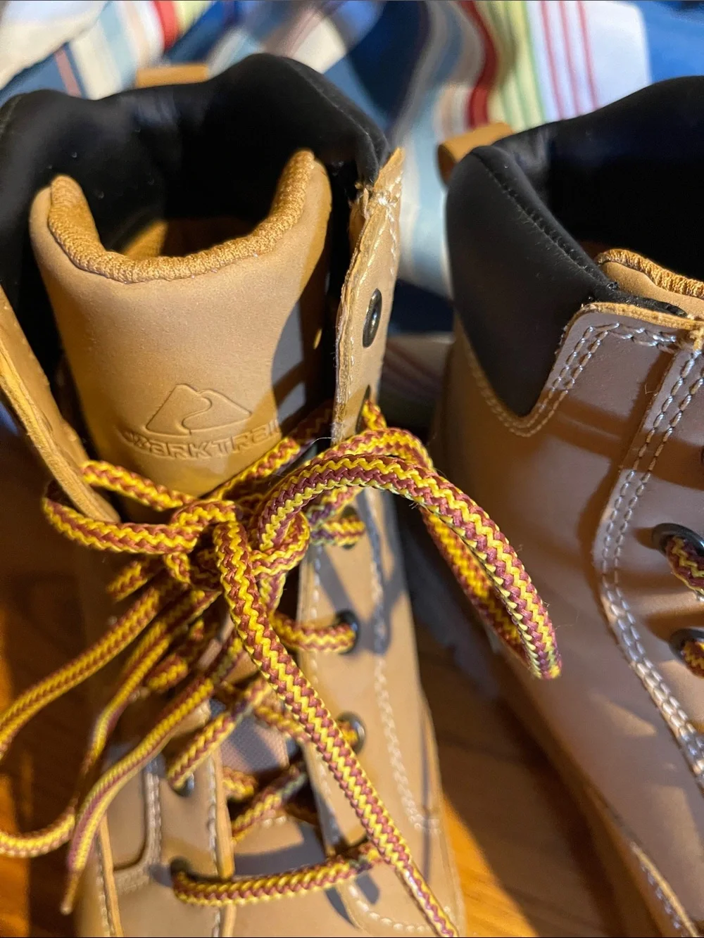 Kids Tan Lace-Up Outdoor Boots - Comfortable All-Weather Style